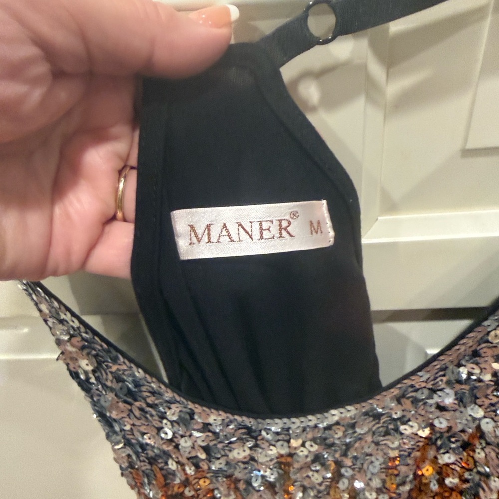 Sequin Ombre Cami Top - Gold & Silver - Picture 3 of 4